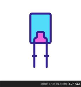 device led lampholder icon vector outline illustration. device led lampholder icon vector