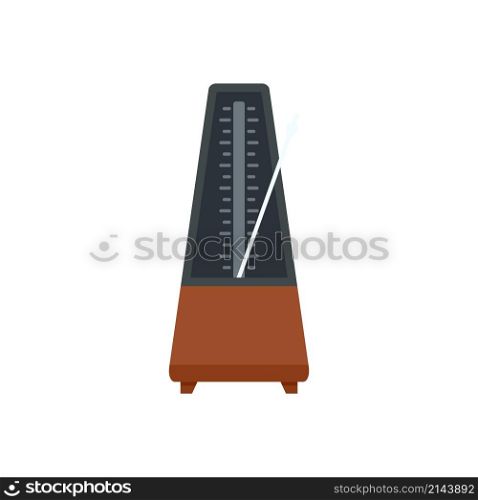 Device metronome icon. Flat illustration of device metronome vector icon isolated on white background. Device metronome icon flat isolated vector