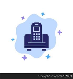 Device, Mobile, Cell, Hardware Blue Icon on Abstract Cloud Background