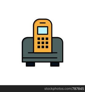 Device, Mobile, Cell, Hardware Flat Color Icon. Vector icon banner Template