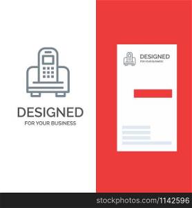Device, Mobile, Cell, Hardware Grey Logo Design and Business Card Template