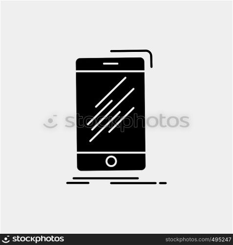 Device, mobile, phone, smartphone, telephone Glyph Icon. Vector isolated illustration. Vector EPS10 Abstract Template background