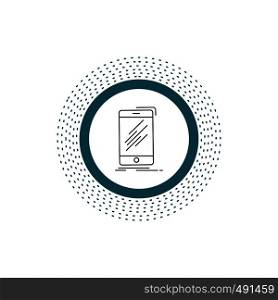 Device, mobile, phone, smartphone, telephone Line Icon. Vector isolated illustration. Vector EPS10 Abstract Template background