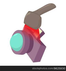Device scanning icon isometric vector. Scanning equipment checking photo camera. Inventory, checking. Device scanning icon isometric vector. Scanning equipment checking photo camera
