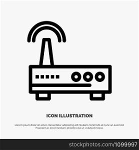 Device, Wifi, Signal, Education Vector Line Icon