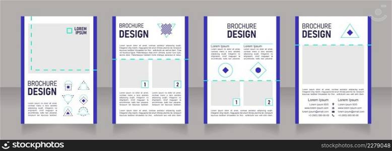 Devices blank brochure design. Template set with copy space for text. Premade corporate reports collection. Editable 4 paper pages. Bahnschrift SemiLight, Bold SemiCondensed, Arial Regular fonts used. Devices blank brochure design