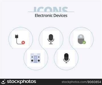 Devices Flat Icon Pack 5 Icon Design. gadget. connected. devices. computers. microphone