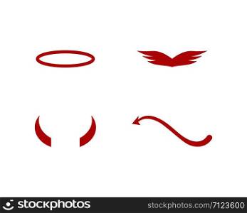 Devil angel logo vector template