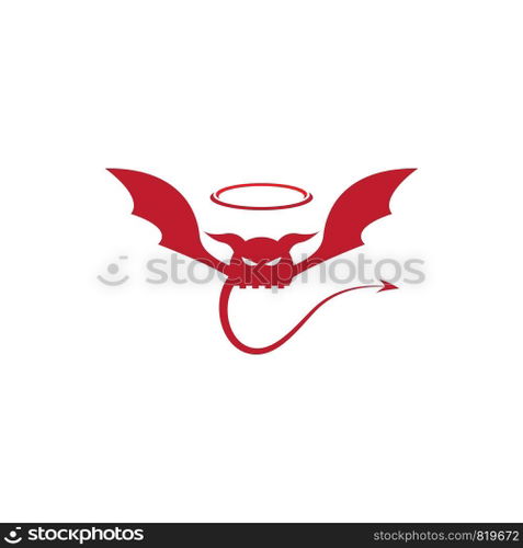Devil angel logo vector template