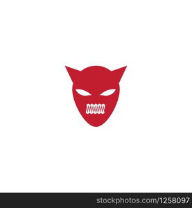 Devil character logo ilustration vector template