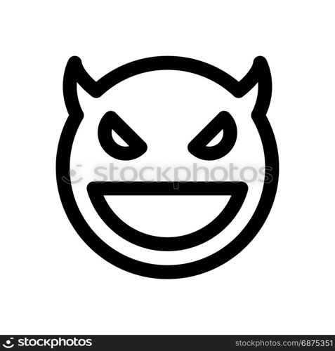 devil emoji, icon on isolated background