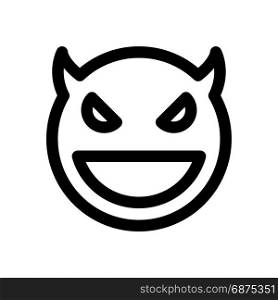 devil emoji, icon on isolated background