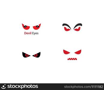 Devil eye logo vector template