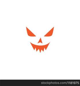 Devil face character happy halloween day