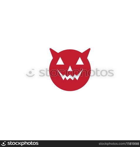 Devil face character logo ilustration vector template