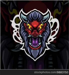 Devil head esport mascot logo