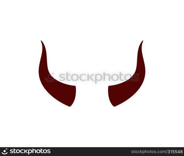 devil horn,animal horn logo icon vector template