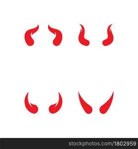 Devil horn logo vector icon template