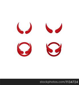Devil horn logo vector illustration