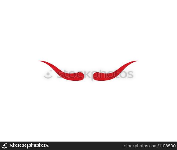 Devil horn logo vector template