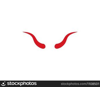 Devil horn logo vector template