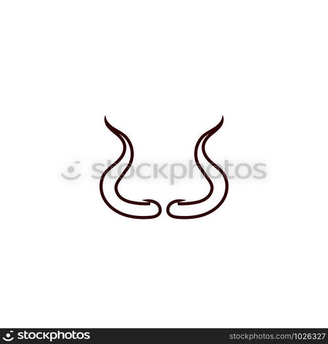 Devil horn Vector icon design illustration logo Template