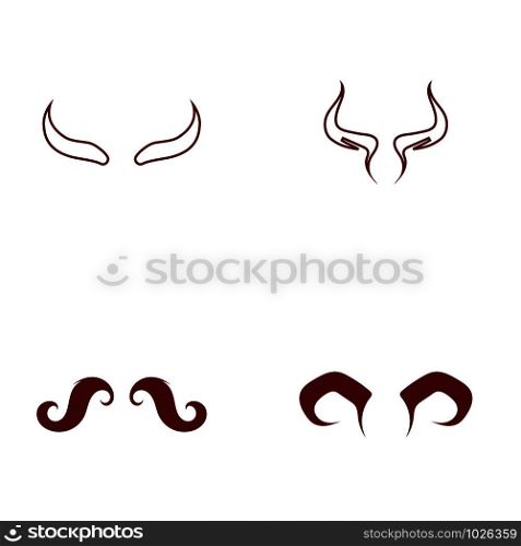 Devil horn Vector icon design illustration logo Template