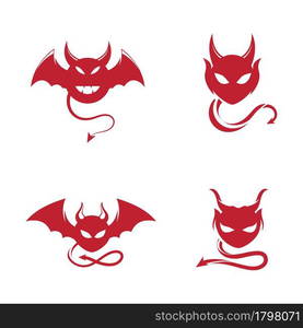 Devil horn Vector icon design illustration logo Template