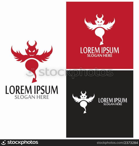 Devil horn Vector icon design illustration logo Template