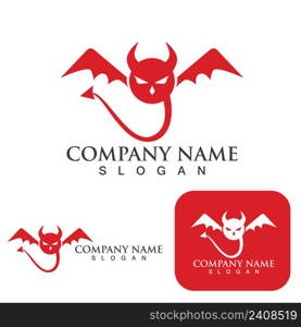 Devil horn Vector icon design illustration logo Template