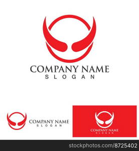 Devil horn Vector icon design illustration logo Template