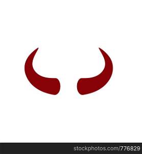 Devil horn Vector icon design illustration Template