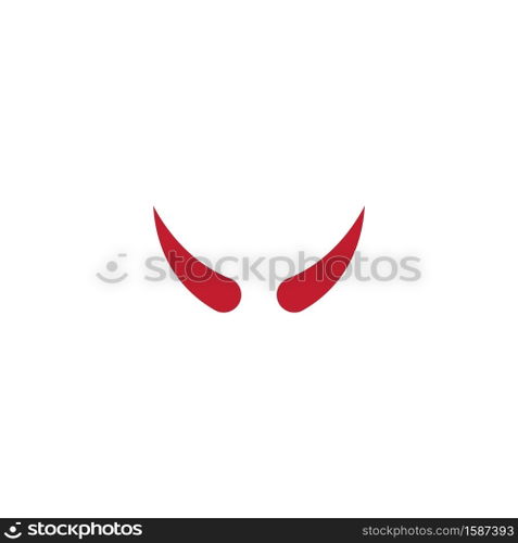 Devil horn vector template Design