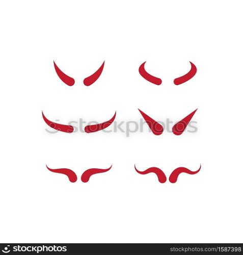 Devil horn vector template Design