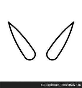 devil horns icon vector illustration logo design