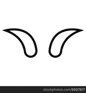 devil horns icon vector illustration logo design