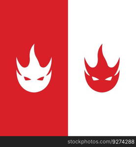 devil logo icon vector illustration template design