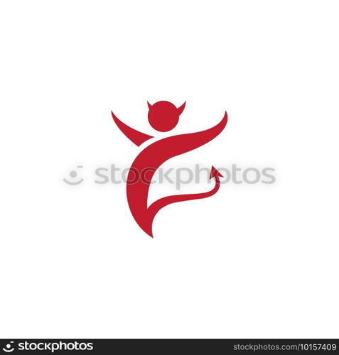 Devil logo ilustration vector template
