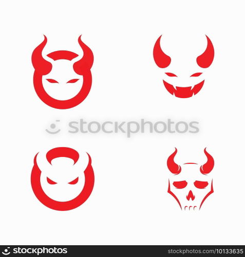 Devil logo symbol vector template