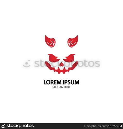 Devil logo vector icon template