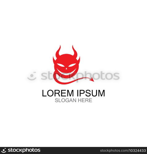 Devil logo vector icon template