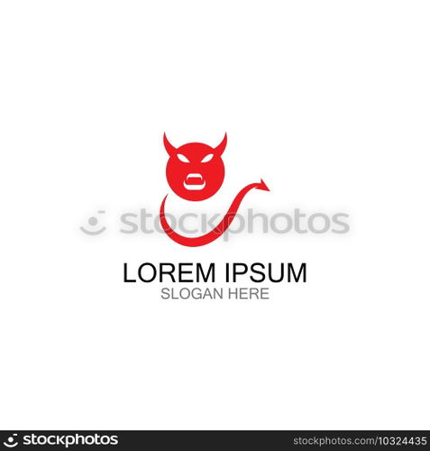 Devil logo vector icon template