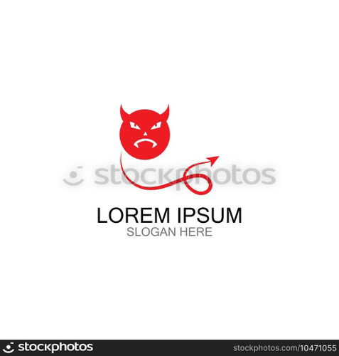 Devil logo vector icon template