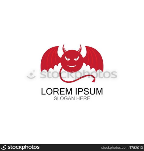 Devil logo vector icon template