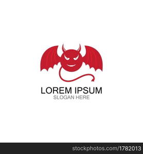 Devil logo vector icon template