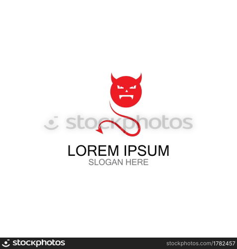 Devil logo vector icon template