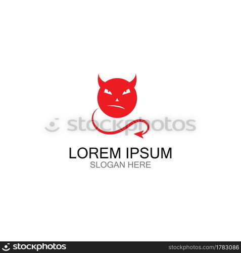 Devil logo vector icon template