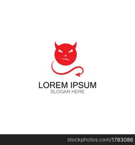 Devil logo vector icon template