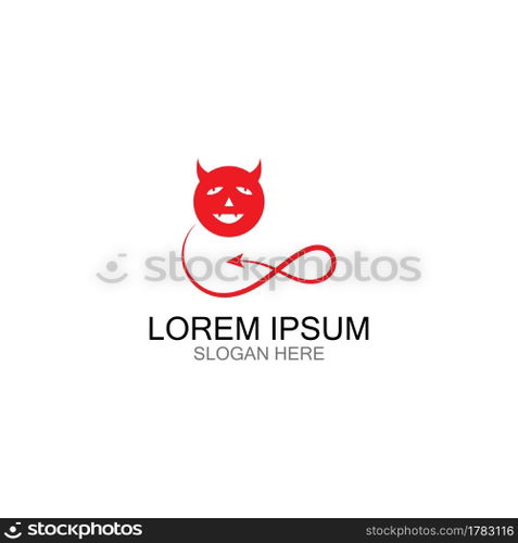 Devil logo vector icon template