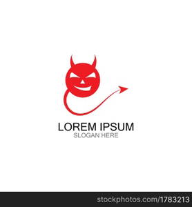 Devil logo vector icon template